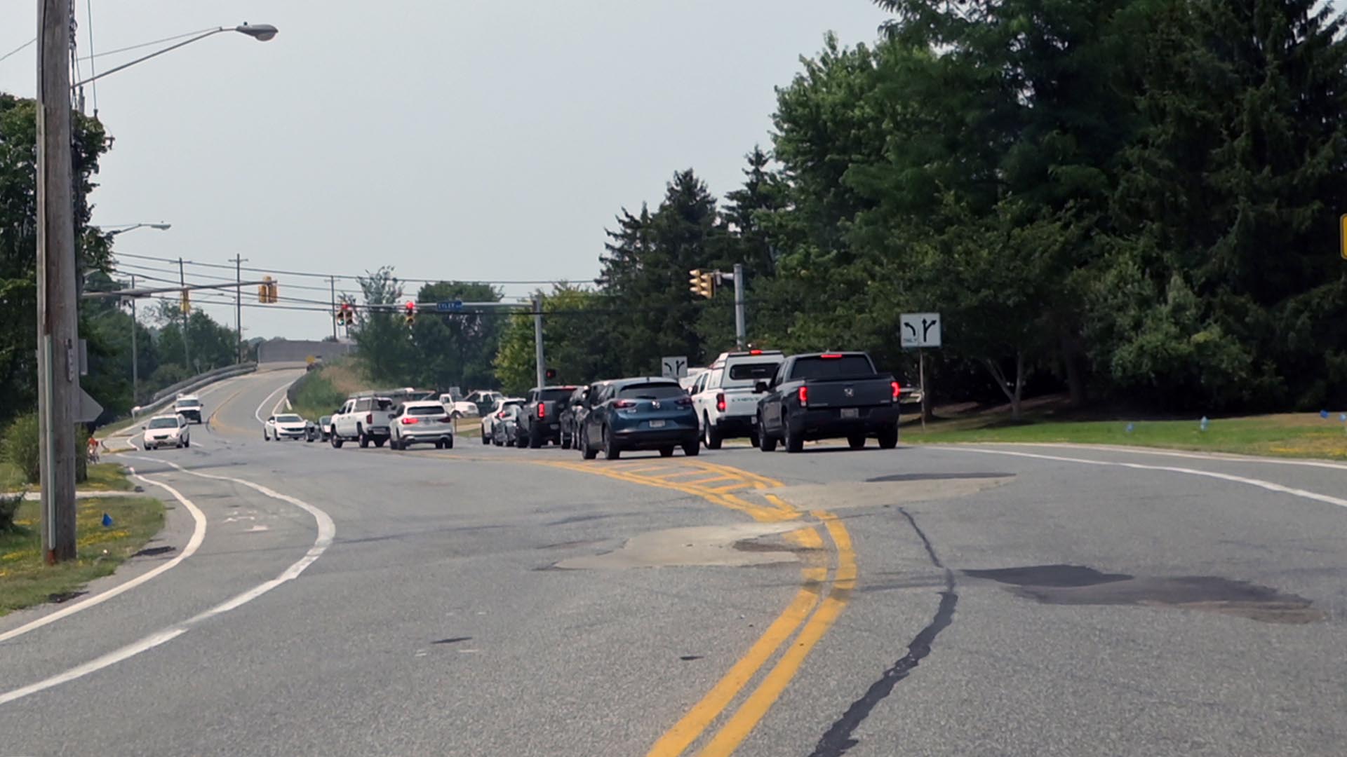 Damaged roadway on Hopkins near Tyler 2026
