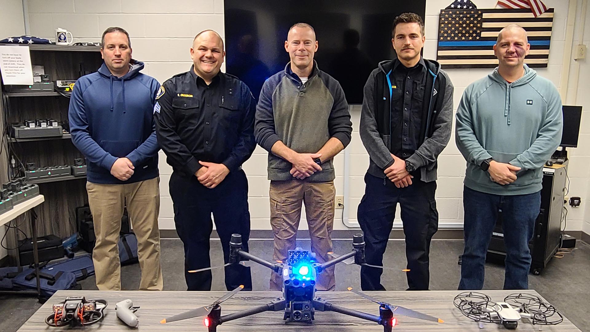 Members of the Mentor Police Department Drone Team in 2023.