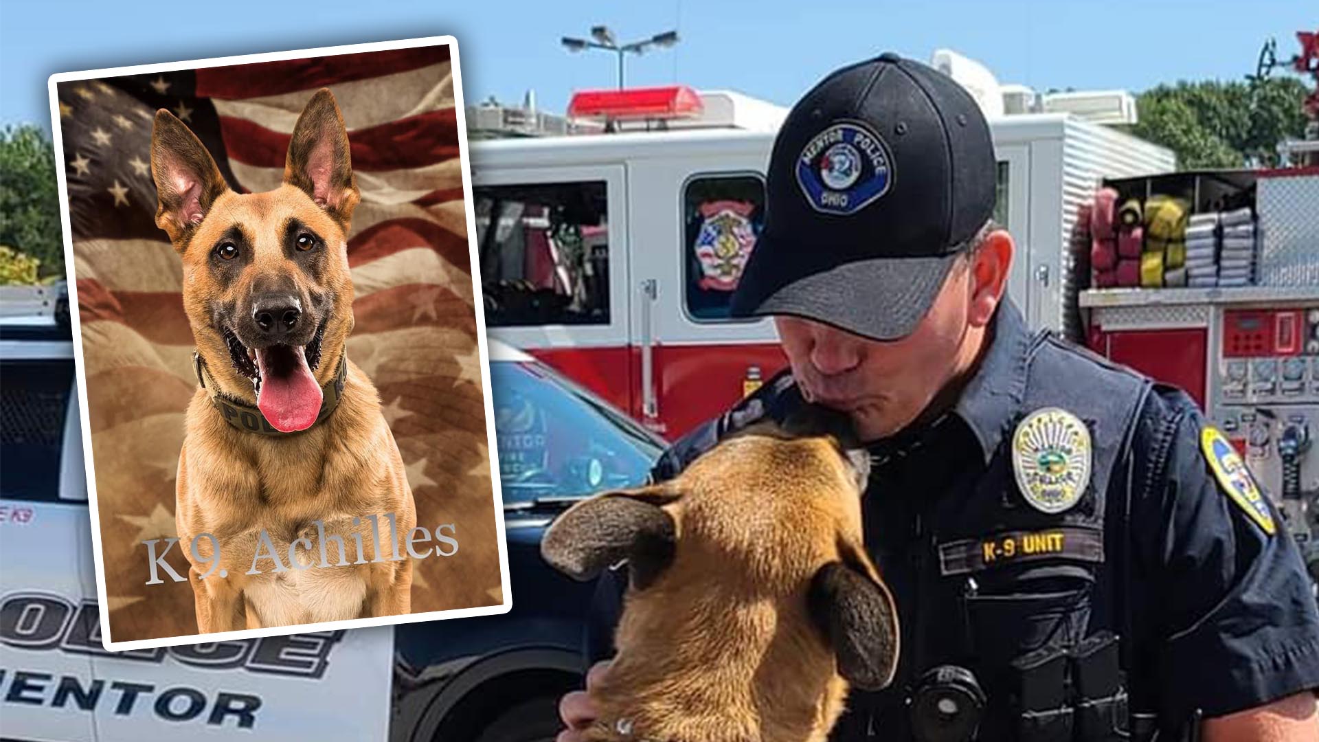 Mentor Police K9 Officer Achilles w Patrolman Terry Wurgler