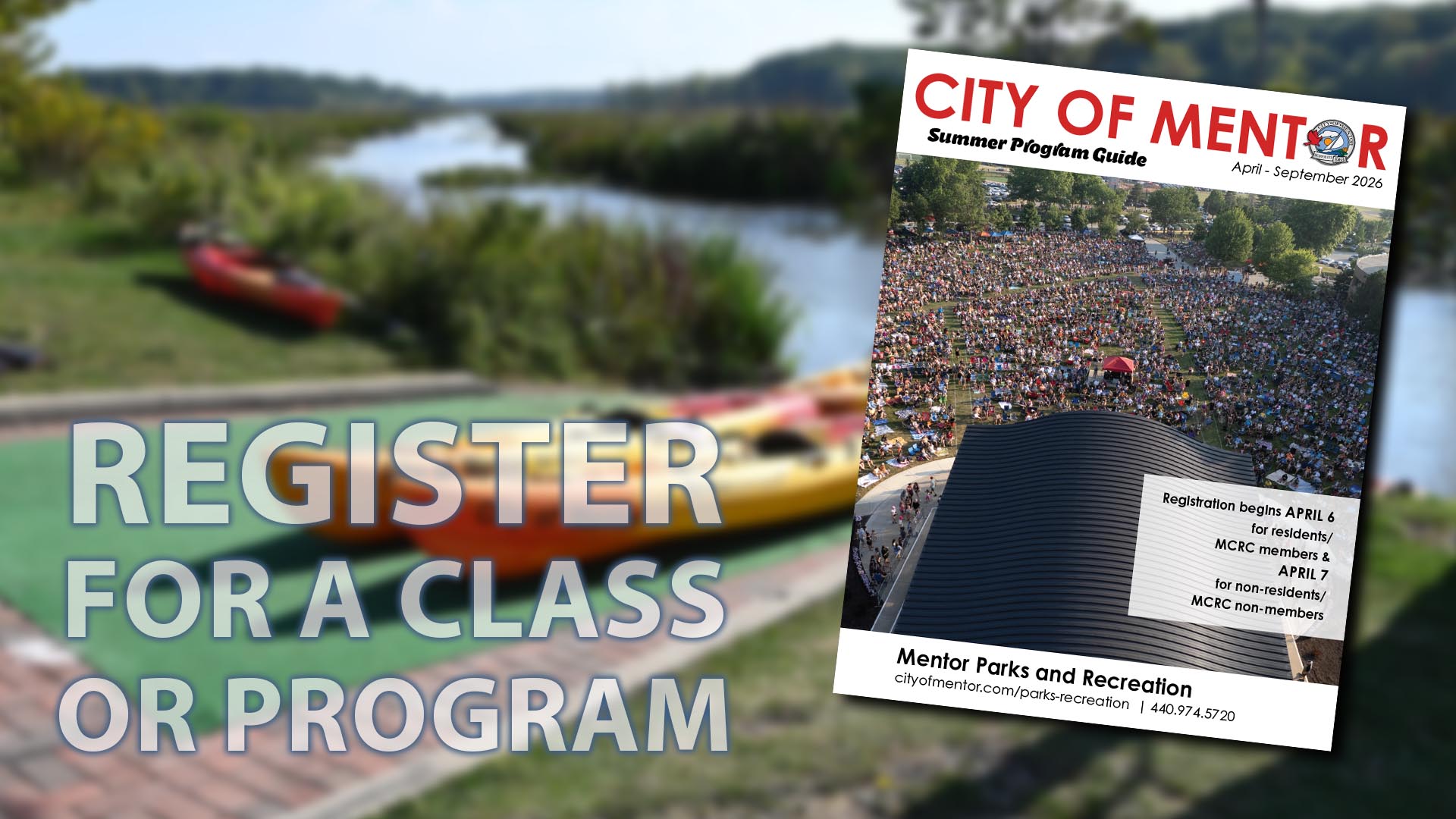 An image of the 2026 Summer Recreation Guide and the words 