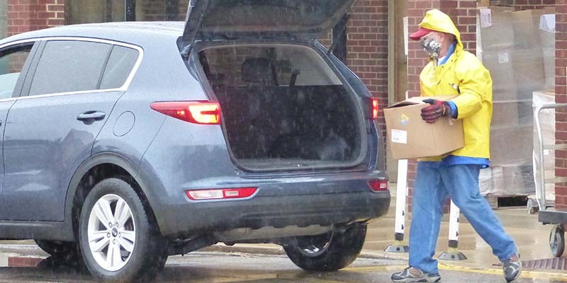 Food Distribution at Mentor Senior Center