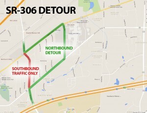 map of Rt. 306 detour