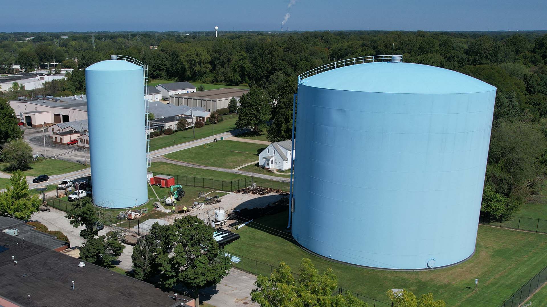 Aqua Ohio Water Tower on Station Street in Mentor Ohio