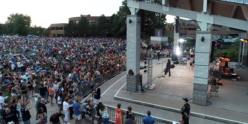Aerial View of Crowd at Mentor Rocks in 2021
