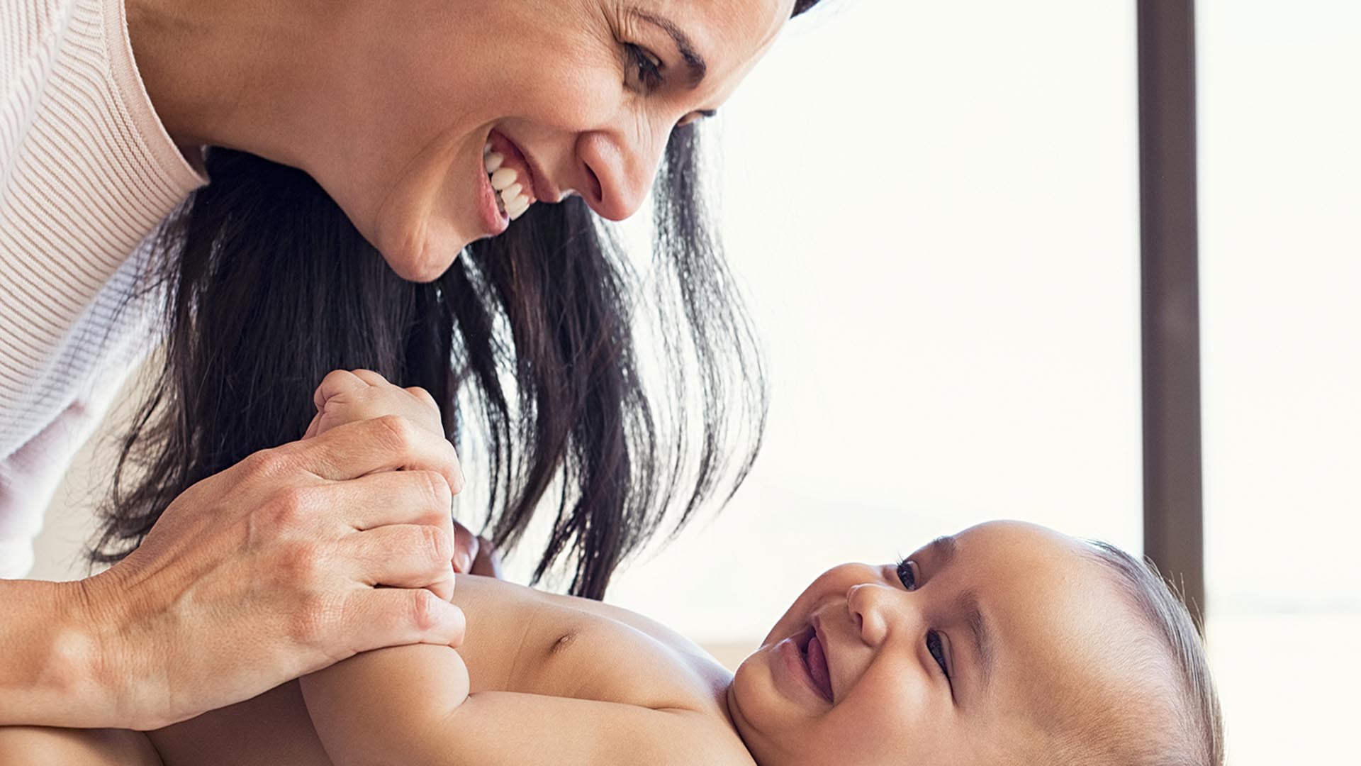 Photo of a woman and a baby.