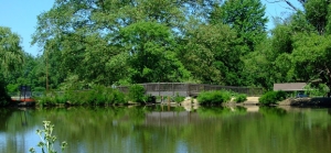 Garfield Park pond and bridge