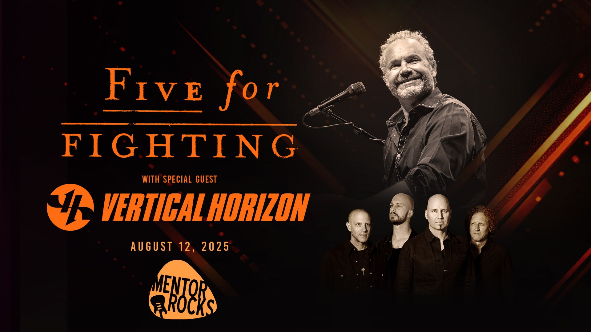 Five For Fighting with Vertical Horizon at Mentor Rocks on August 12, 2025