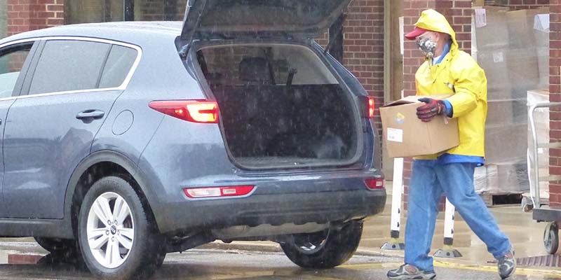 Food Distribution at Mentor Senior Center