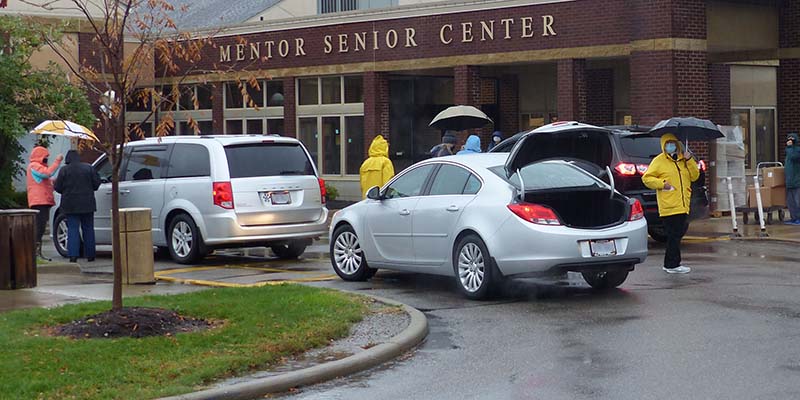Food Distribution at the Mentor Senior Center