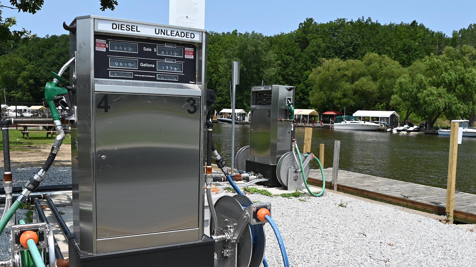 Gas Docks at Mentor Lagoons Marina