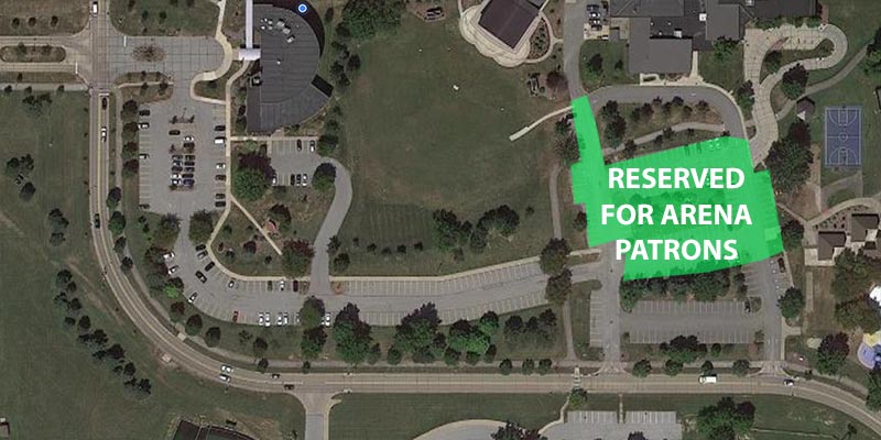 Ice Arena Parking Lot Reserved