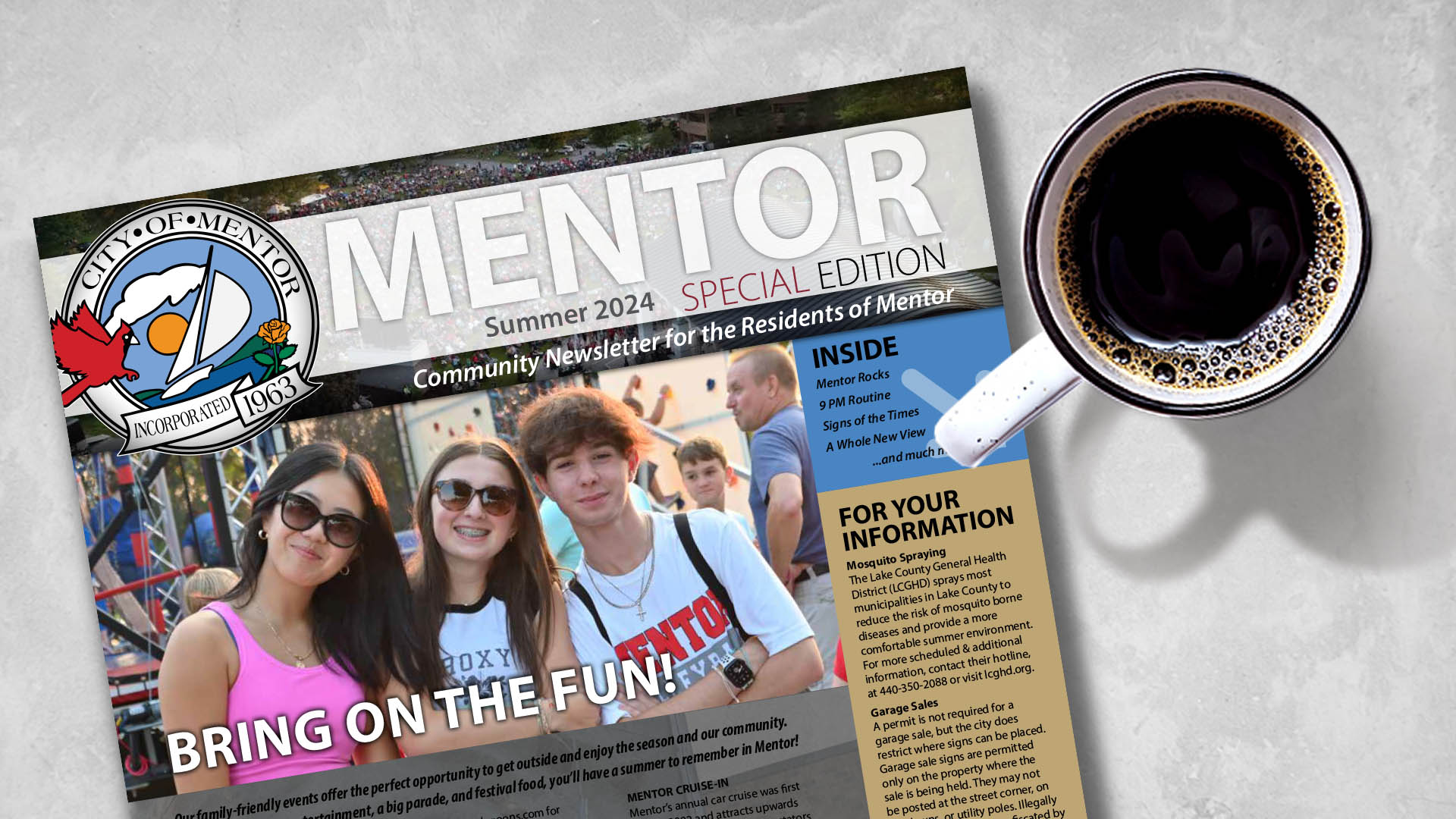 The front cover of the Mentor Special Edition Newsletter.