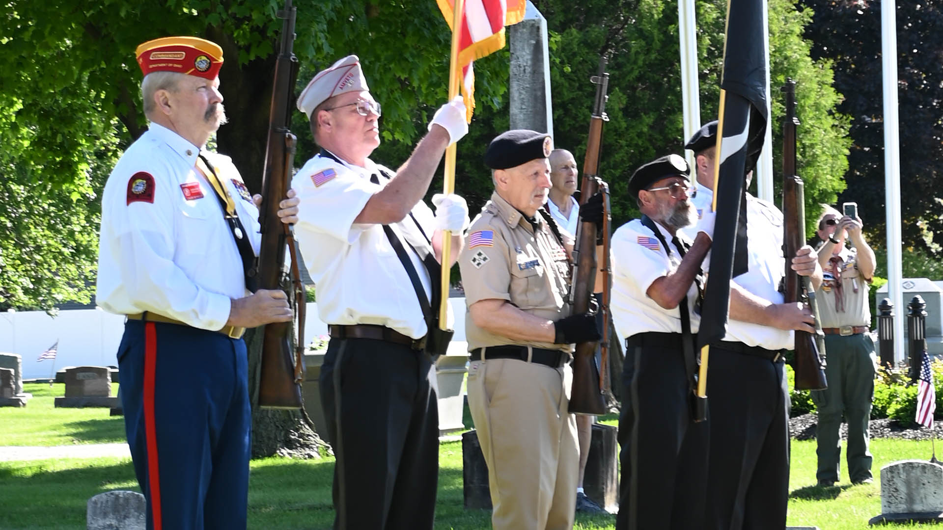 A photo of veterans participating in a Memorial Day event in Mentor, Ohio