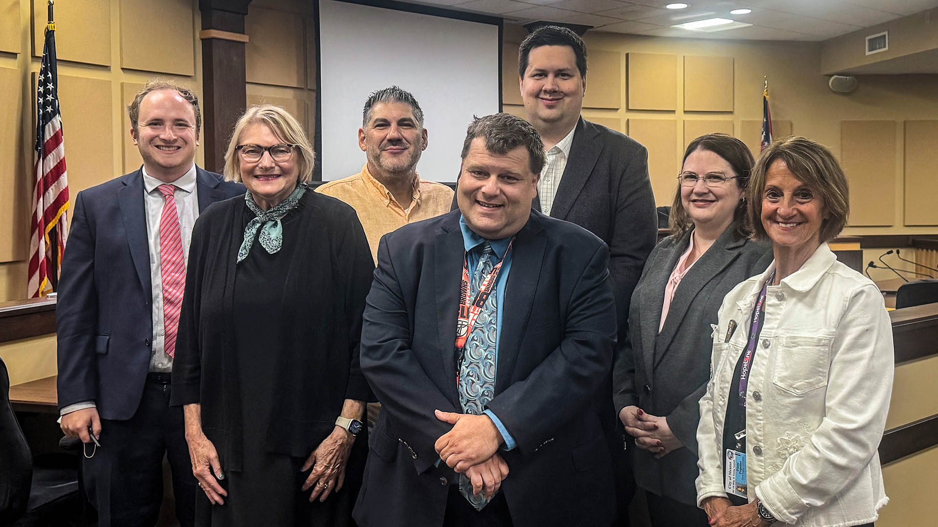 Mentor BZA 2024: Jacob Hailperin-Lausch, Kathy G. Miller, C. Todd Green - Secretary, Alexander Koenig, Richard Zaleski (front center) - Chairman, Lisa Marinelli, Vice-Chairman, Diane Popelas