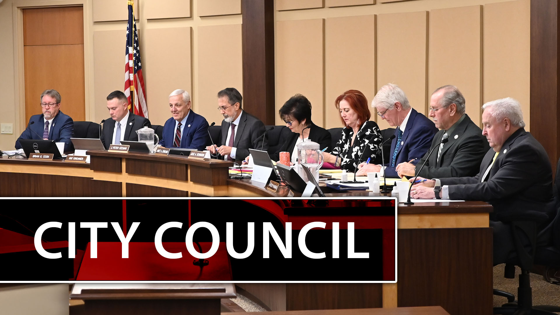 An image of Mentor City Council seated at the deas in January 2026.