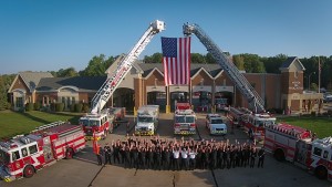 Aerial view of Mentor Fire Department staff at Station 5.