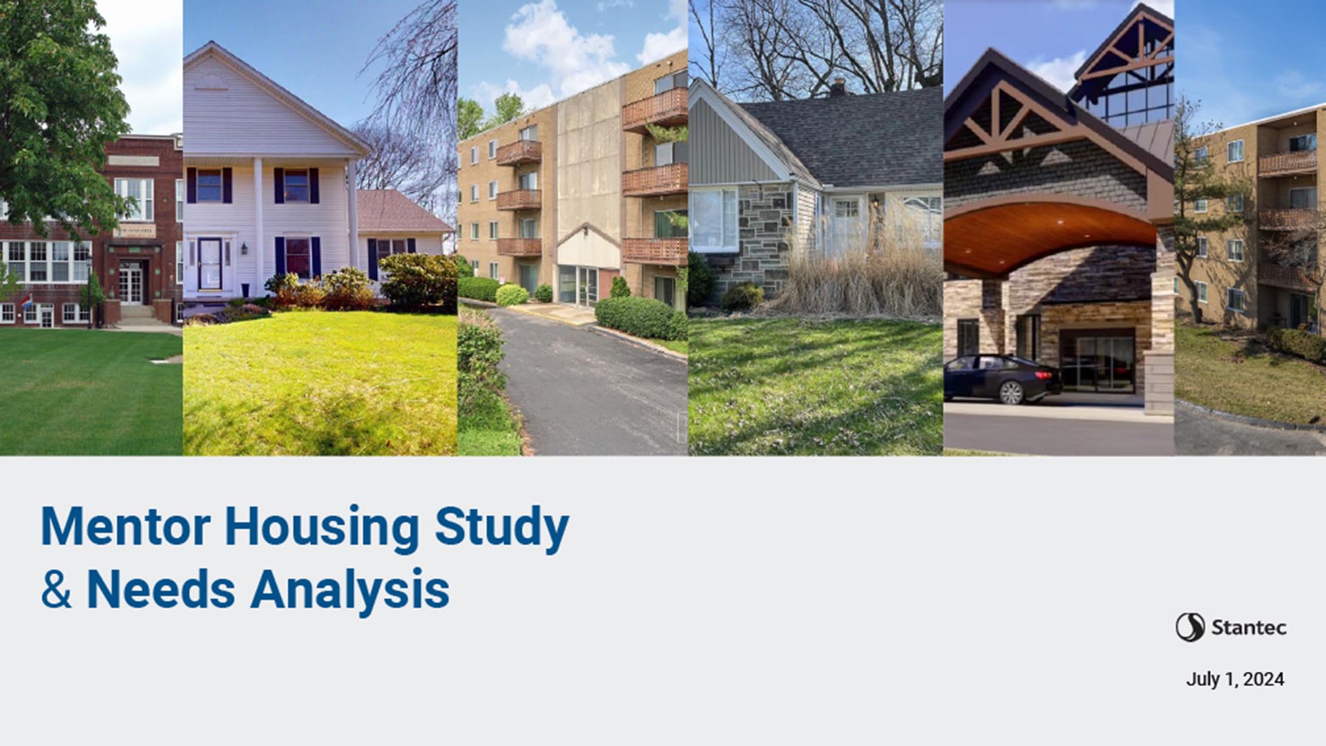 The front page of the Mentor Housing Study and Needs Analysis (2024). Click this image for an overview and to download the PDF.