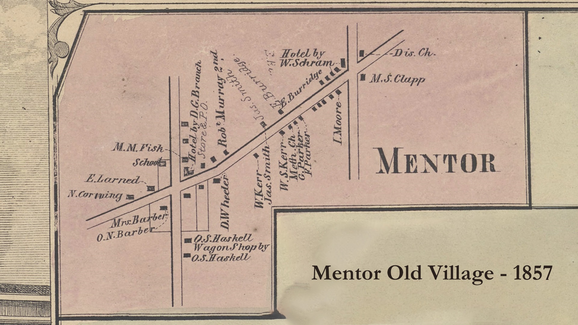 Mentor Old Village 1857