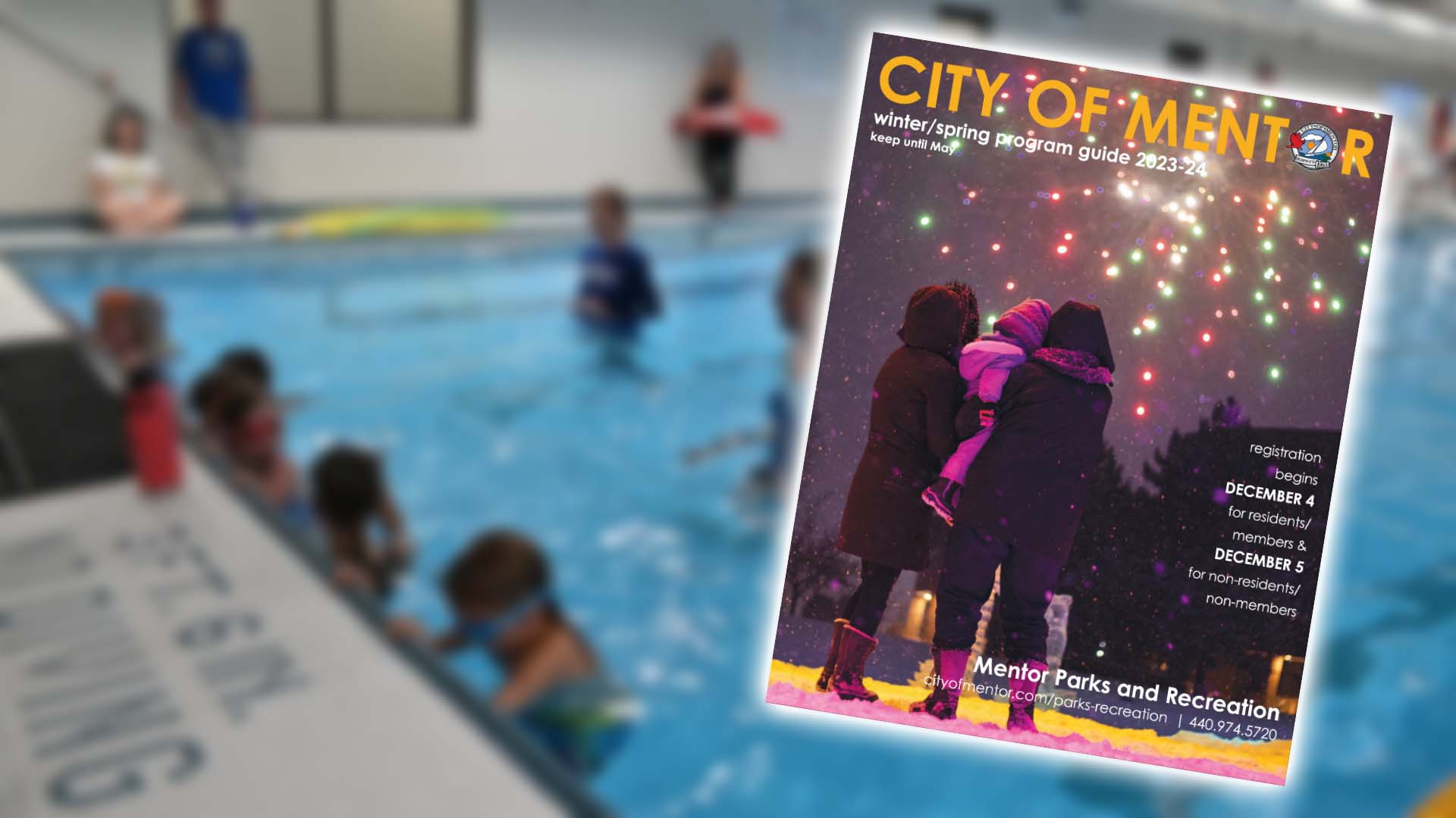 Image of the Winter 2023 Mentor Recreation Program Guide