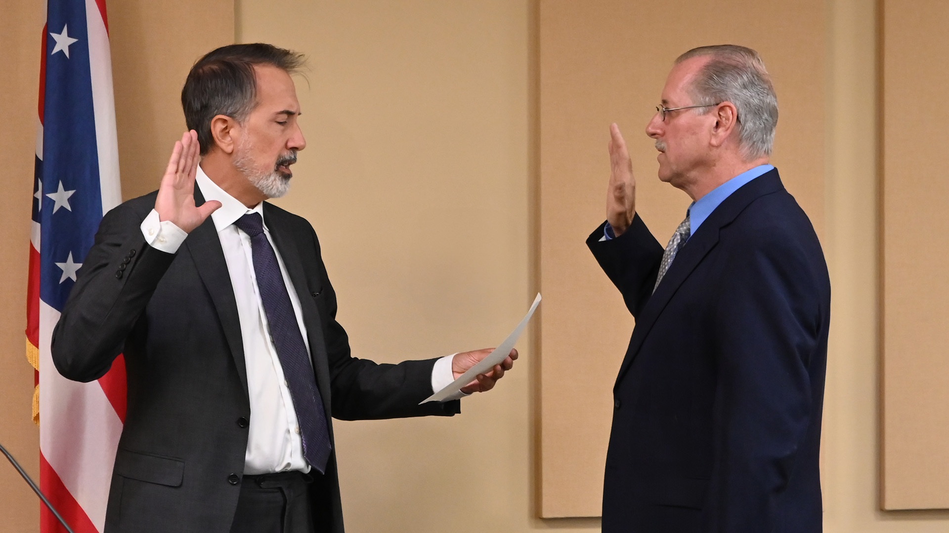 Mentor Ward 3 Councilperson Chuck Pinkerman Sworn in by Law Director Joseph Szeman on September 2, 2025