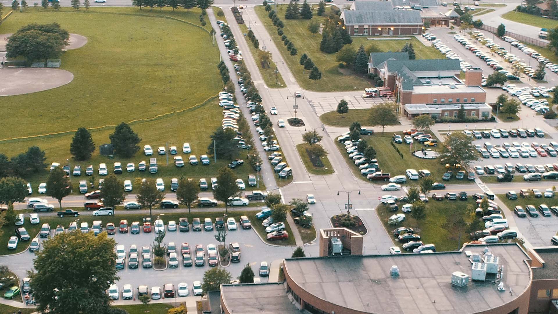Overflow Parking at Mentor Civic Center Complex