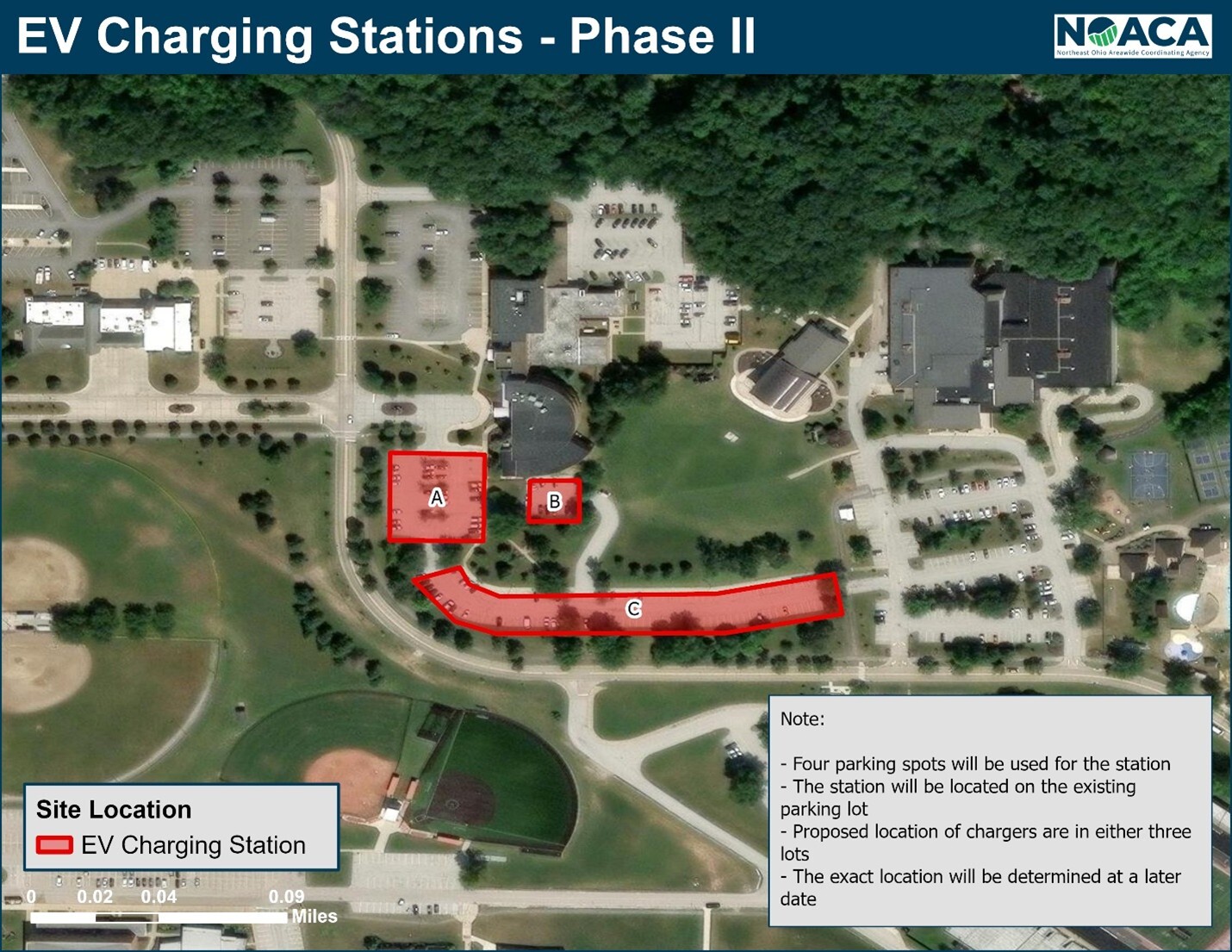 Proposed Location of Electric Charging Units at Mentor Civic Center Complex NOACA