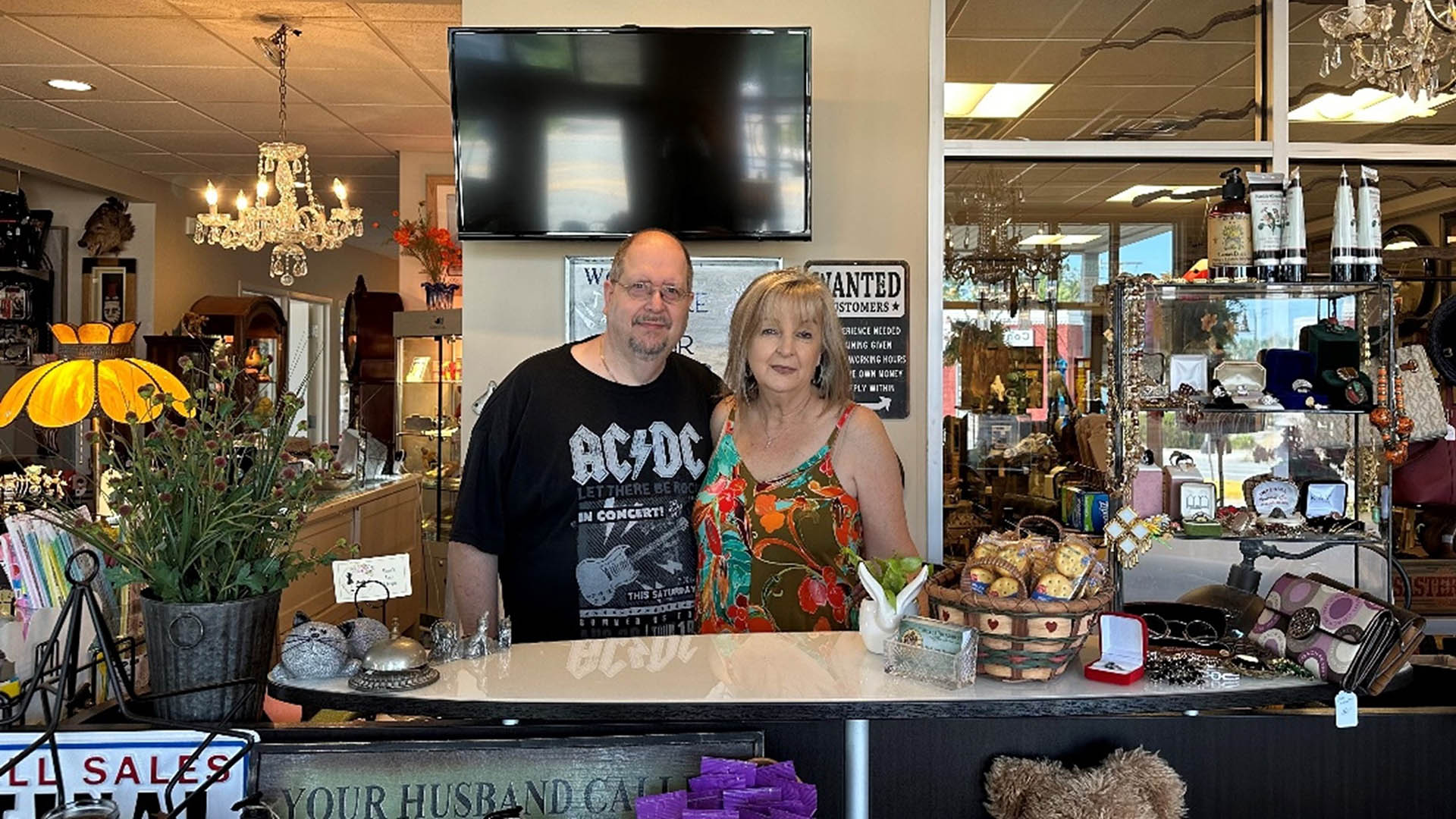 A photo of the co-owners of Timeless Treasures on the Avenue. 