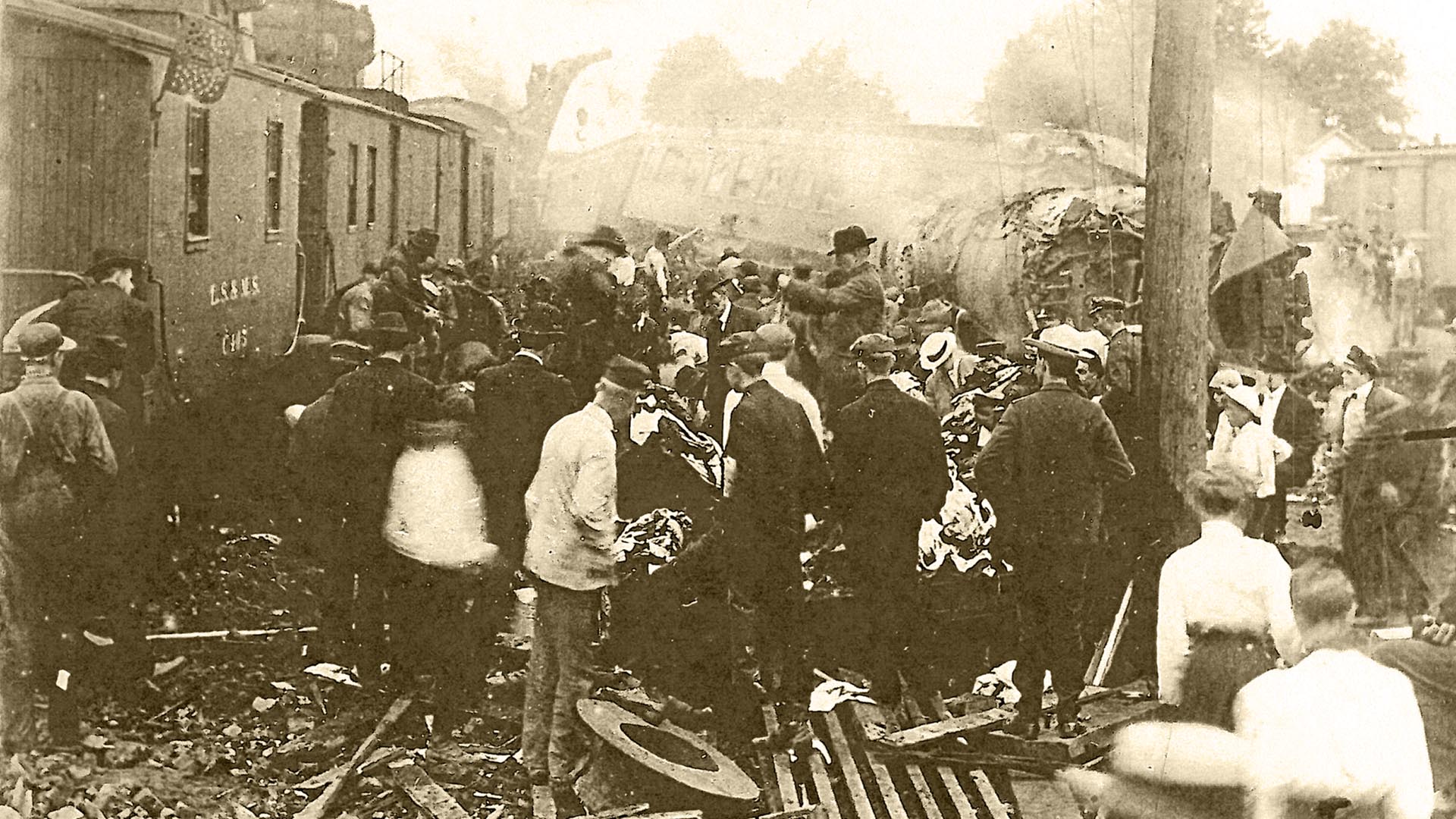 Wreck of the 20th Century Limited in Mentor, Ohio - June 21, 1905