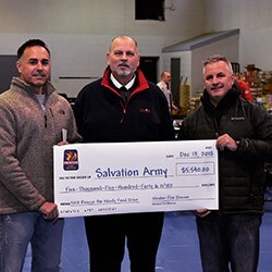 Check presentation by Mentor Fire to Salvation Army