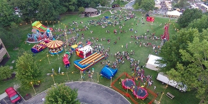 Aerial view of Mentor CityFest grounds