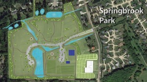 Map of proposed layout for Springbrook Gardens Park